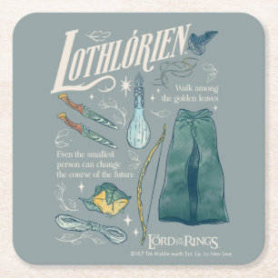 Porta-copo De Papel Quadrado LOTHLORIEN™ Colagem Gráfica em Aquarela