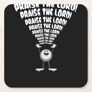 Porta-copo De Papel Quadrado Louvado Senhor Emoji