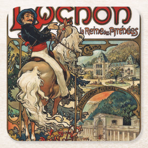 Porta-copo De Papel Quadrado Luchon, Mucha