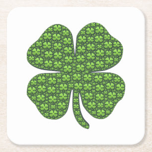 Porta-copo De Papel Quadrado Lucky Irish Clover