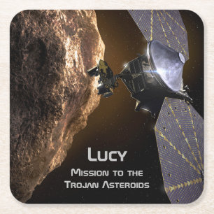 Porta-copo De Papel Quadrado Lucy Mission to Study Trojan Asteroids