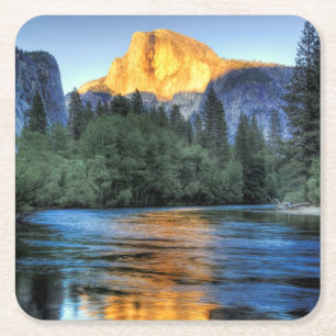 Porta-copo De Papel Quadrado Luz dourada na meia abóbada