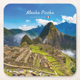 Porta-copo De Papel Quadrado Machu Picchu, Peru - Ruínas da Cidadela Inca