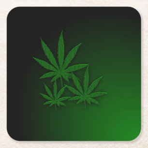 Porta-copo De Papel Quadrado Maconha