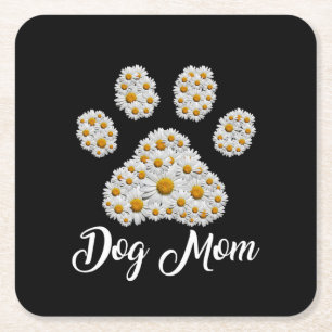 Porta-copo De Papel Quadrado Mãe Melhor Cachorro Mãe Todos Os Aniversários