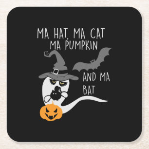 Porta-copo De Papel Quadrado Mães de Halloween Mãe Halloween - Aniversário