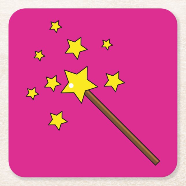 Porta-copo De Papel Quadrado Magic Wand (Frente)