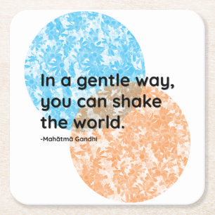 Porta-copo De Papel Quadrado Mahatma Gandhi Gentle Cotes