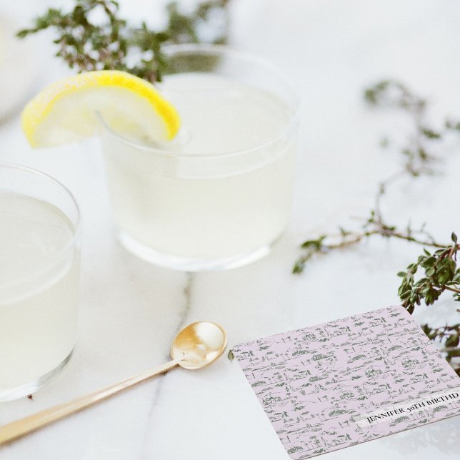 Porta-copo De Papel Quadrado Mahjong - Toile roxa personalizada (Criador carregado)