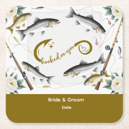 Porta-copo De Papel Quadrado Mala de pesca para amantes de pesca