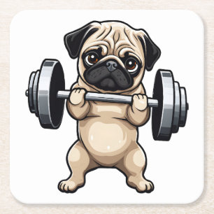 Porta-copo De Papel Quadrado Malhação Pug