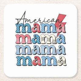 Porta-copo De Papel Quadrado Mama Americana