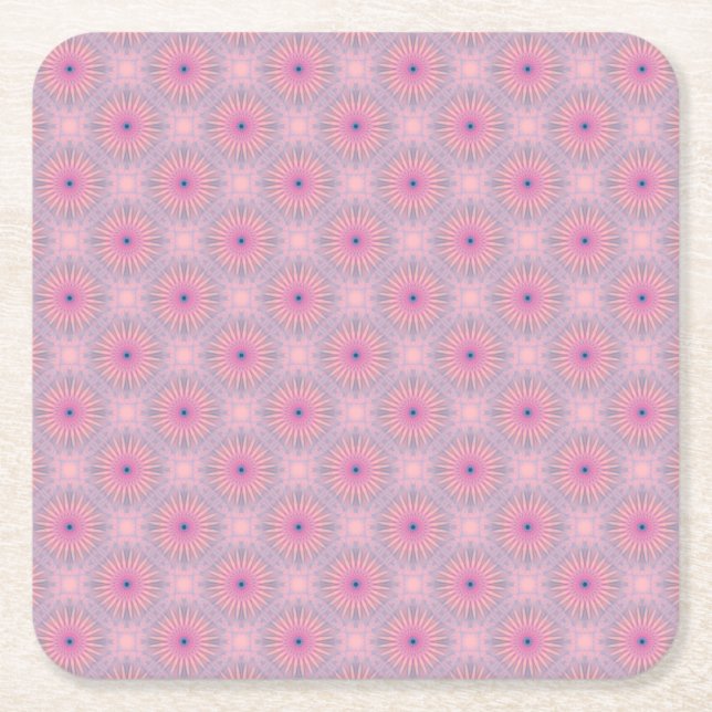 Porta-copo De Papel Quadrado Mandala Pattern (Frente)
