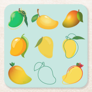 Porta-copo De Papel Quadrado Mango Fresca