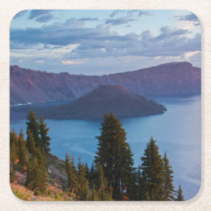 Porta-copo De Papel Quadrado Manhã Cedo, Crater Lake
