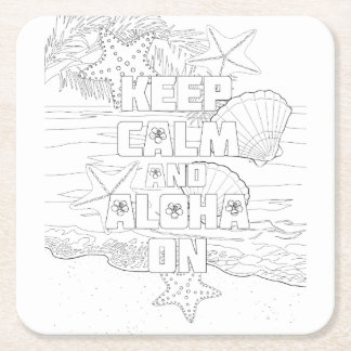 Porta-copo De Papel Quadrado Mantenha-Se Calmo Na Porta copos De Papel Para Col