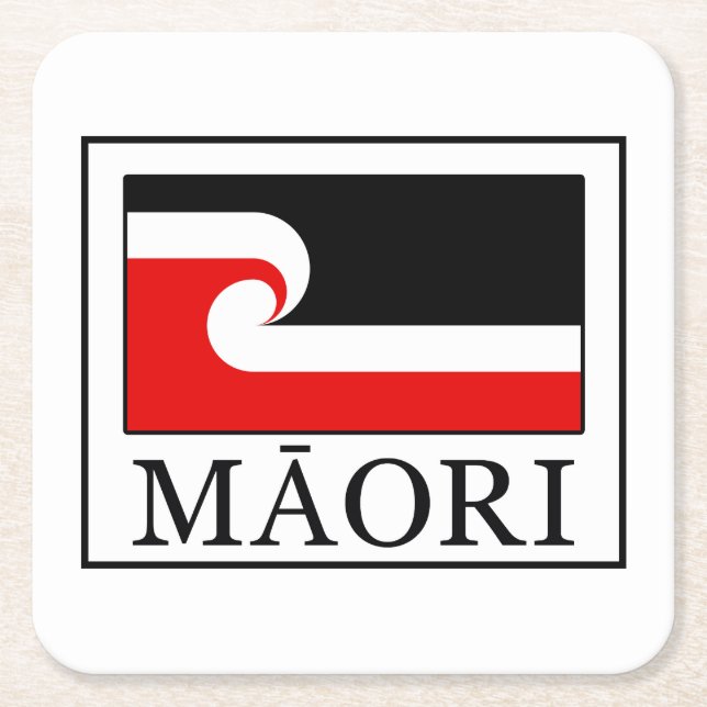 Porta-copo De Papel Quadrado Maori (Frente)