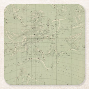 Porta-copo De Papel Quadrado Mapa de estrela