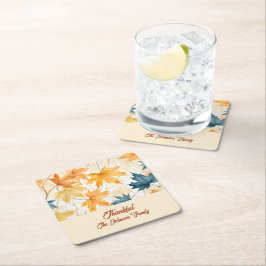 Porta-copo De Papel Quadrado Maple deixa Janto de Ação de Graças Feliz