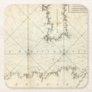 Porta-copo De Papel Quadrado Mar Mediterrâneo 2