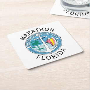 Porta-copo De Papel Quadrado Marathon - Florida Keys