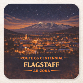 Porta-copo De Papel Quadrado Marco Histórico 1926-2026 Flagstaff Arizona