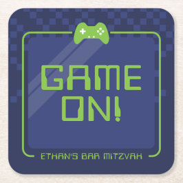 Porta-copo De Papel Quadrado MARINHO de controlador legal MODERN GAMER verde