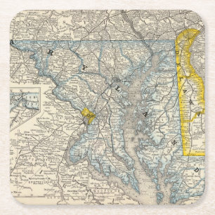 Porta-copo De Papel Quadrado Maryland, C.C., e Delaware