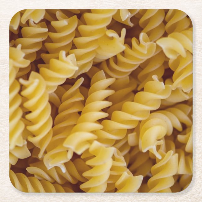 Porta-copo De Papel Quadrado Massas alimentícias fusilli (Frente)