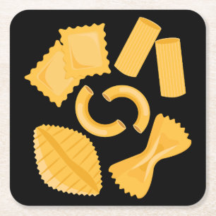 Porta-copo De Papel Quadrado Massas alimentícias italianas