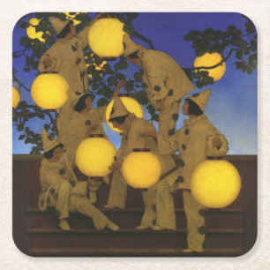 Porta-copo De Papel Quadrado Maxfield Parrish Os Portadores de Lanternas 1908 V