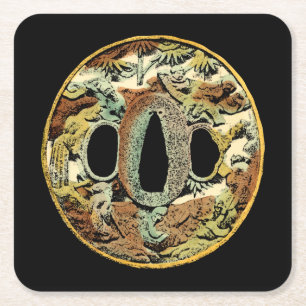 Porta-copo De Papel Quadrado Medalhão Gilded Asiático pelo Vision Studio