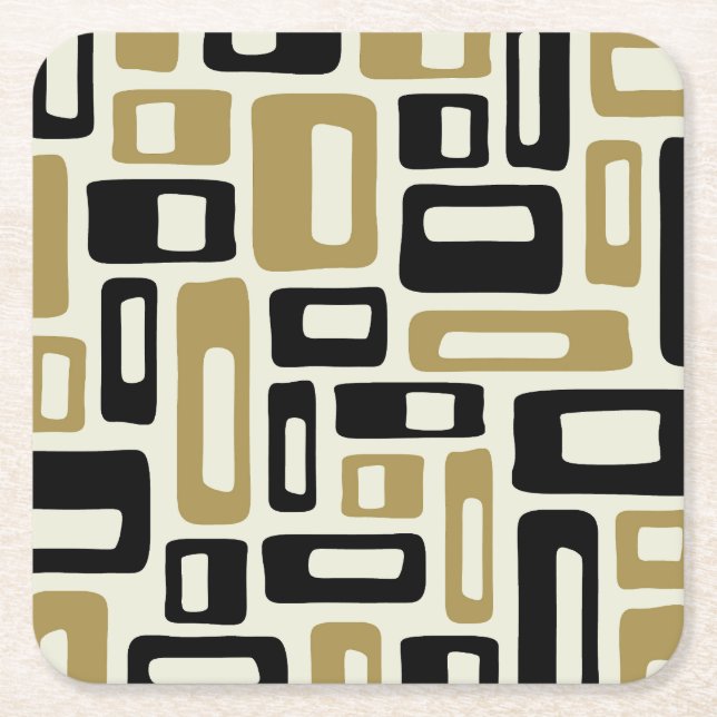 Porta-copo De Papel Quadrado Meio século Retroativo Moderno (Frente)