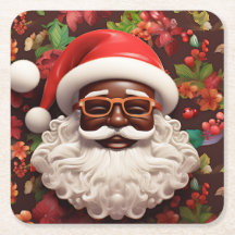 Melanin Xmas Black Christmas Sant Claus Bruh Sista