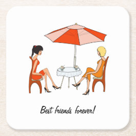 Porta-copo De Papel Quadrado Melhor amigo