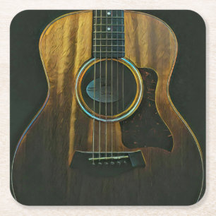 Porta-copo De Papel Quadrado Melhor guitarrista de sempre