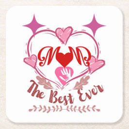 Porta-copo De Papel Quadrado Melhor Mãe Nunca