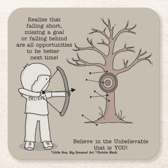 Porta-copo De Papel Quadrado Melhor próxima vez (Frente)