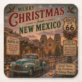 Porta-copo De Papel Quadrado Mesa de Natal de Santa Fe Accent