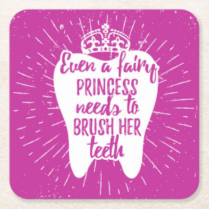 Porta-copo De Papel Quadrado Mesmo dentes feericamente da princesa Necessidade