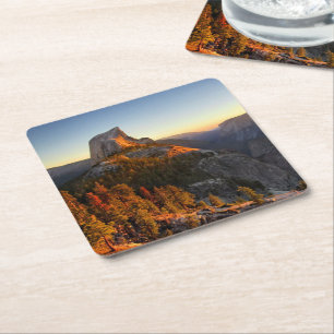 Porta-copo De Papel Quadrado Metade de Domo no Detalhe do Sunset - Yosemite