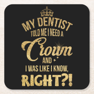 Porta-copo De Papel Quadrado Meu Dentista Me Disse