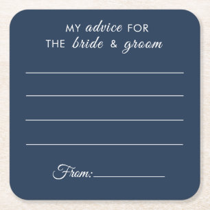 Porta-copo De Papel Quadrado Meus conselhos para o divertido casamento verde da