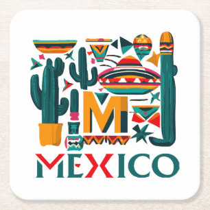 PORTA-COPO DE PAPEL QUADRADO MÉXICO