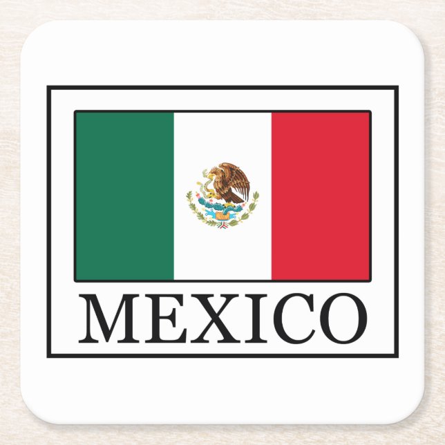 Porta-copo De Papel Quadrado México (Frente)