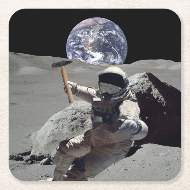 Porta-copo De Papel Quadrado Minha Lua (Frente)