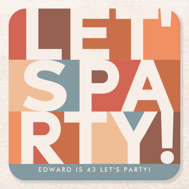 Porta-copo De Papel Quadrado Mínimo moderno permite que o gráfico seja negrito (Frente)