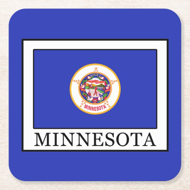 Porta-copo De Papel Quadrado Minnesota (Frente)