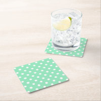 Mint Green White Dotant Elegant Vintage Trendy