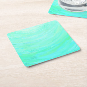 Porta-copo De Papel Quadrado Mint Ice